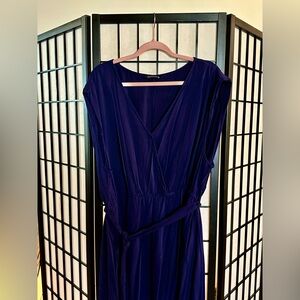 BloomChic Navy Wrap Midi Dress | Size US 26